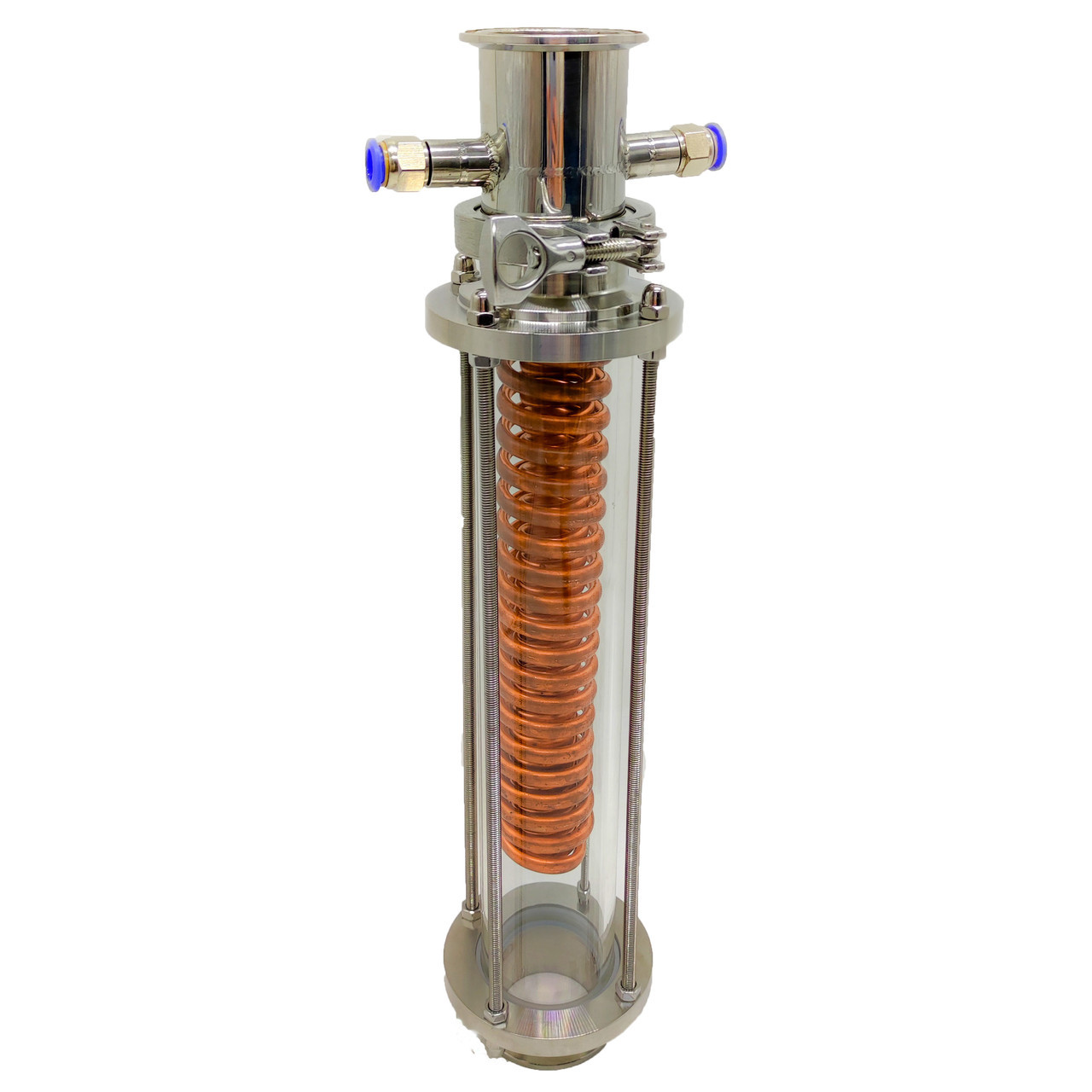 2" Вертикальний дефлегматор Дімрота (зі скляною царгою)