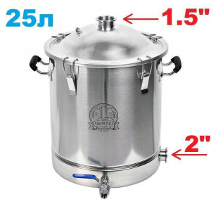 25л/1,5" Фірмовий перегінний куб з клампом під тен