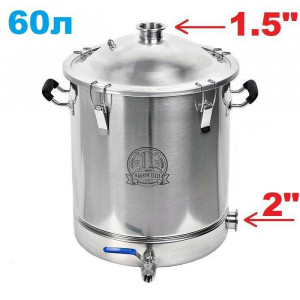 60л/1,5" Фірмовий перегінний куб з клампом під тен