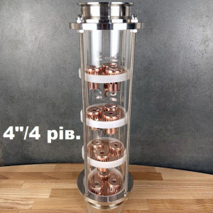 4"/4 рівні Скляна "флейта" Вавілон Кристал