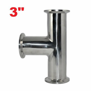 Трійник нержавіючий під кламп 3"