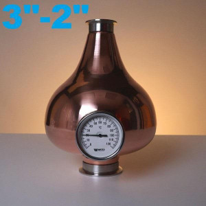 3" - 2" Мідний шолом з термометром