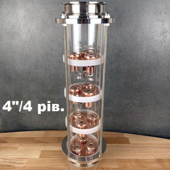 4"/4 рівні Скляна "флейта" Вавілон Кристал