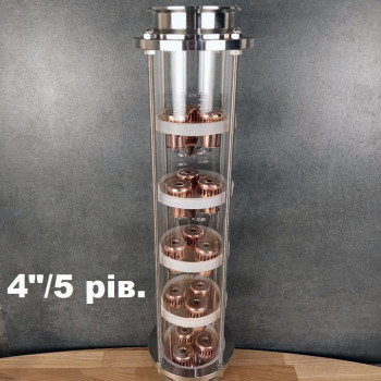 4"/5 рівнів скляна "флейта" Вавілон Кристал