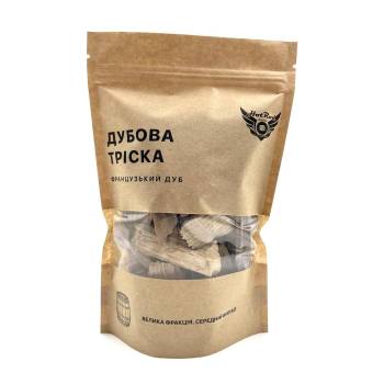 Дубова тріска французький дуб велика фракція середній випал (100 г)