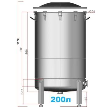 200л Фірмовий перегінний куб